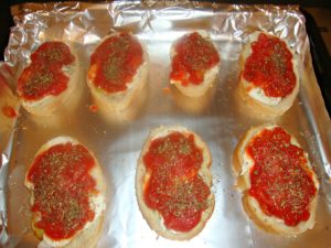 OPEN FACED TOMATO & MOZZARELLA SANDWICHES