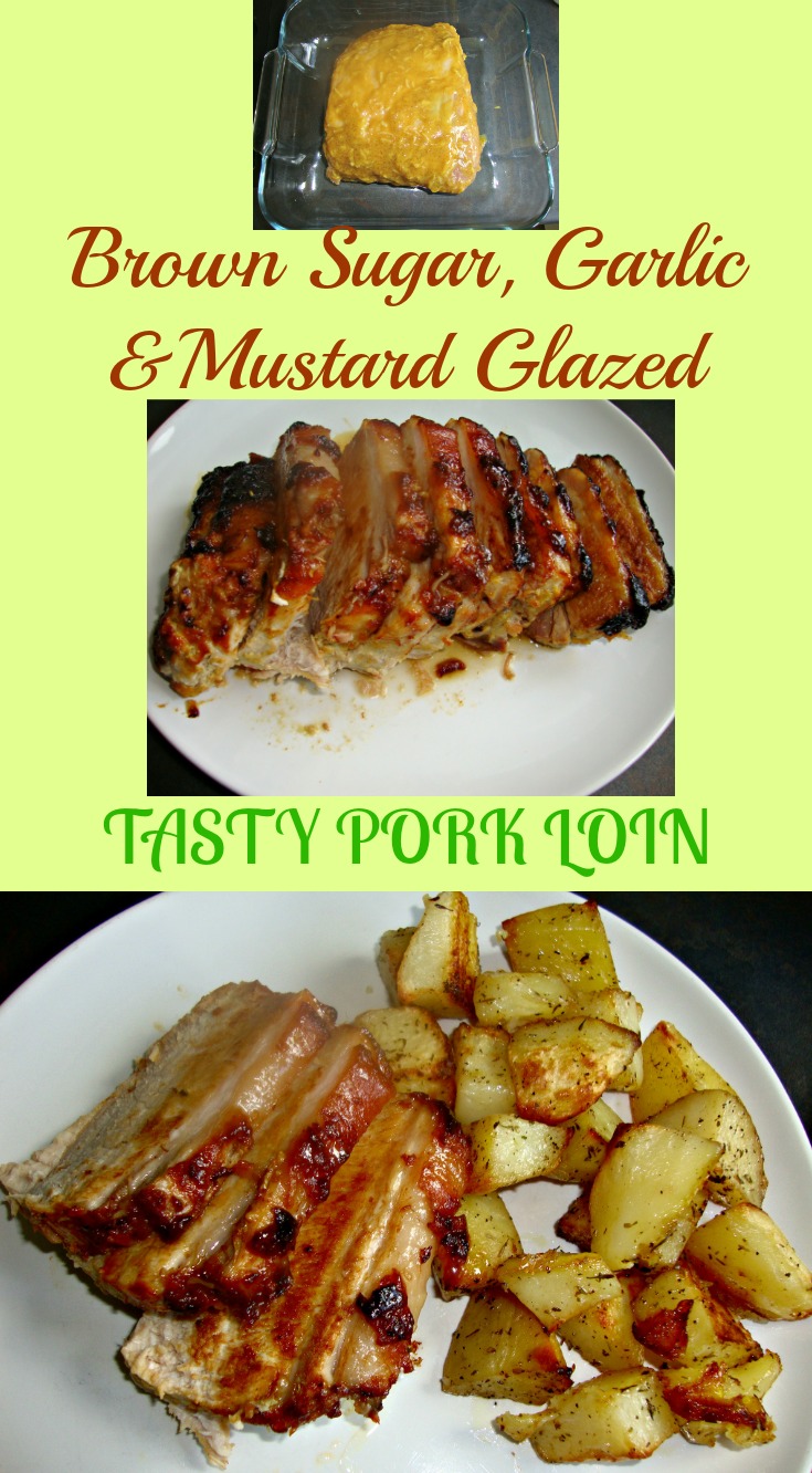 BROWN SUGAR, GARLIC & MUSTARD GLAZED PORK LOIN