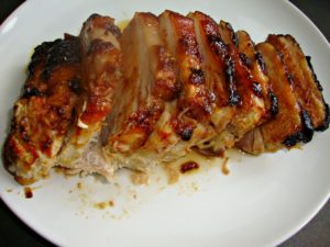 BROWN SUGAR, GARLIC & MUSTARD GLAZED PORK LOIN