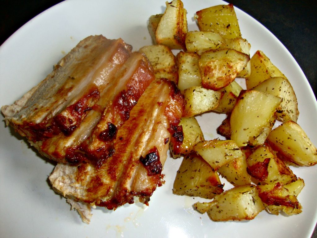 BROWN SUGAR, GARLIC & MUSTARD GLAZED PORK LOIN