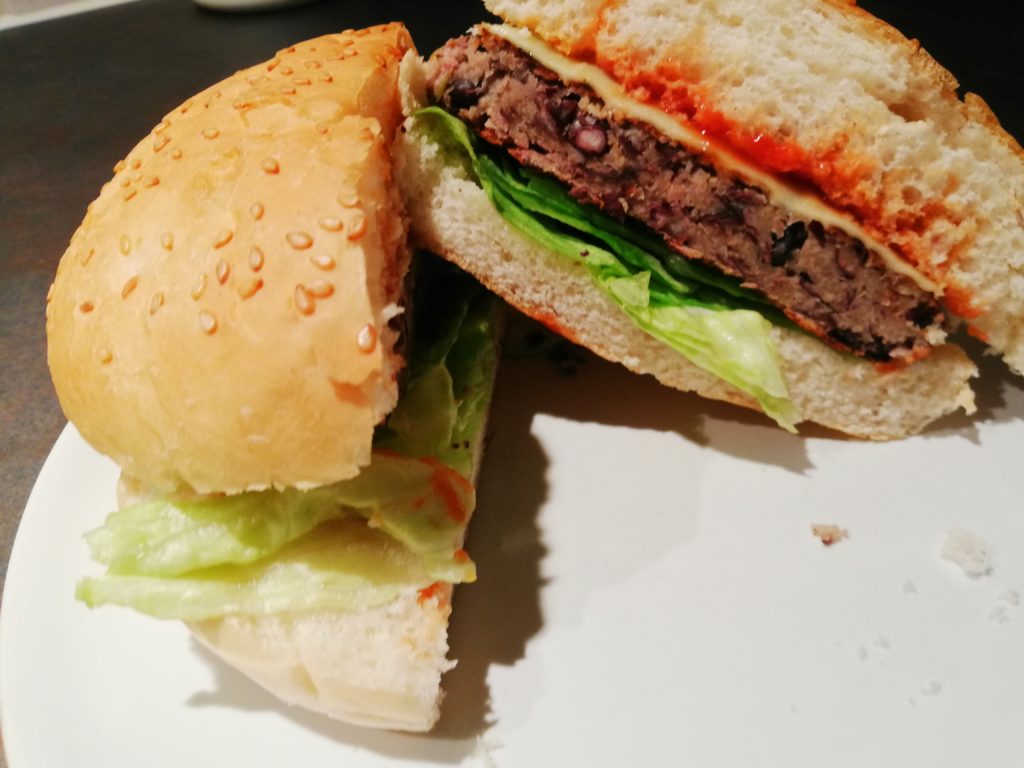 Blackbean vegetarian burgers