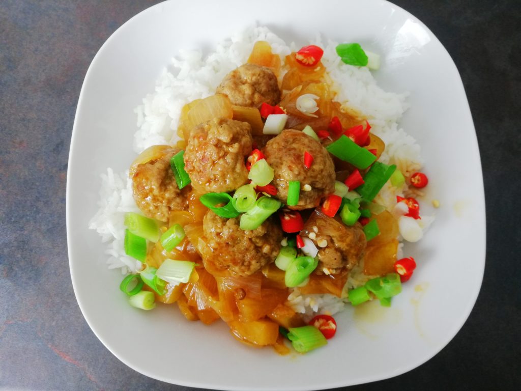 SWEET & SOUR PINEAPPLE PORK MEATBALLS