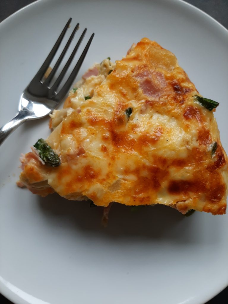 HAM, POTATOES & ASPARAGUS FRITTATA